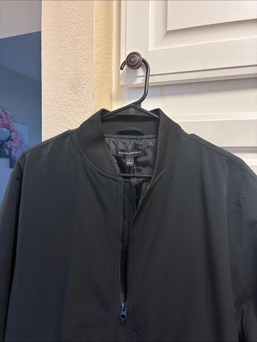 Men’s Banana Republic black Full-Zip Bomber Jacket NWT